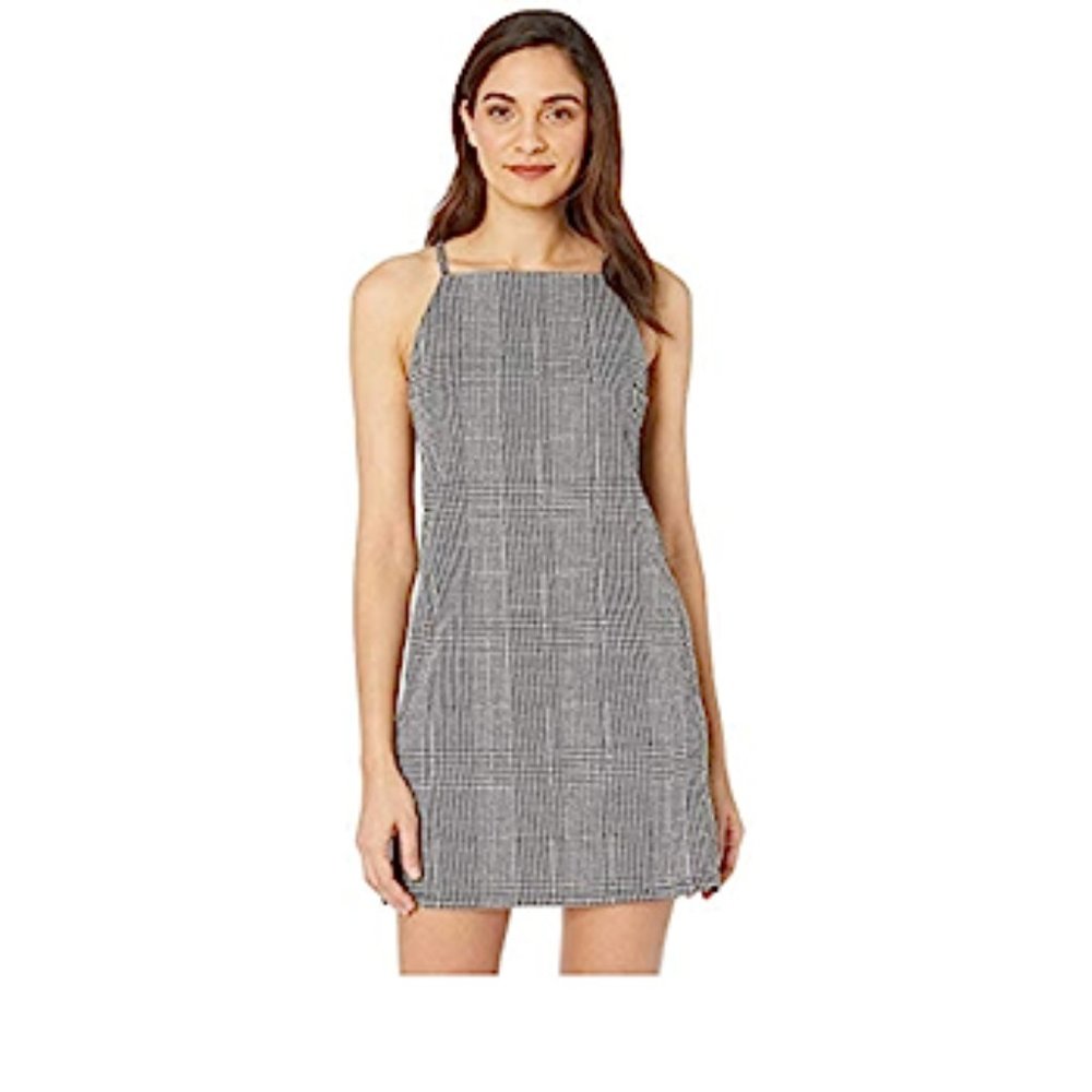 Jack by BB Dakota Plaid Halter Dress Size Medium